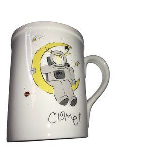 NEW Pottery Barn One Single Ceramic Mug: Hip Reindeer Comet Christmas Holiday